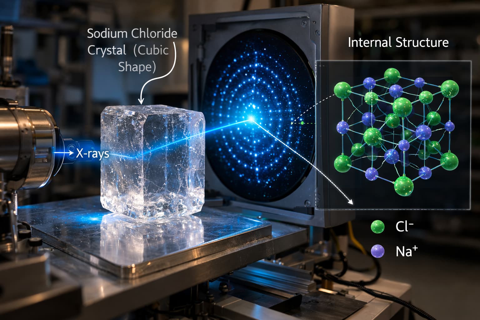 X-rays revealing the structure of metal crystals in A Level Chemistry