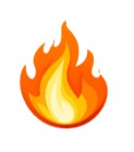Flame icon representing high-temperature combustion.