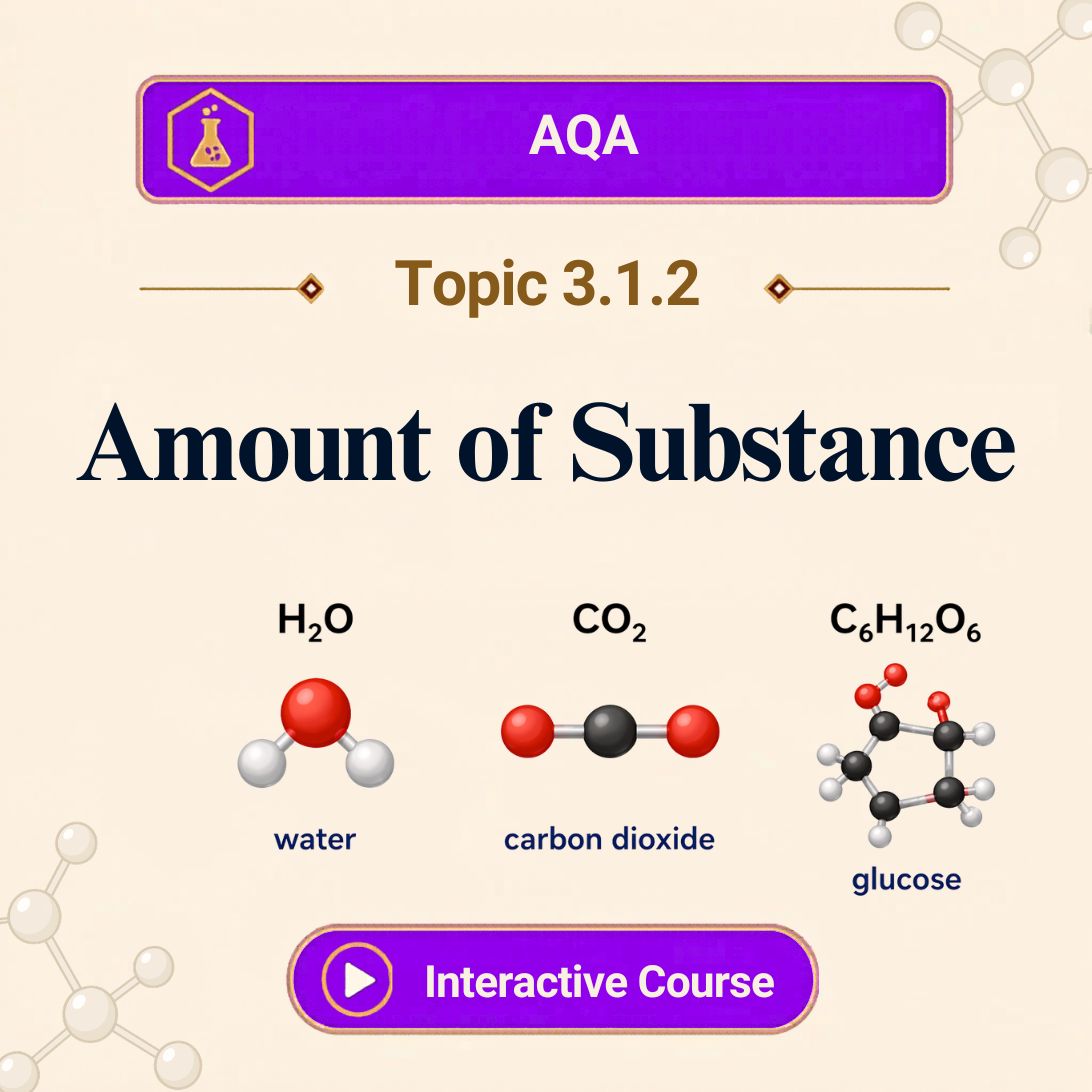 AQA A Level Chemistry 3.1.2 Amount of Substance interactive course banner