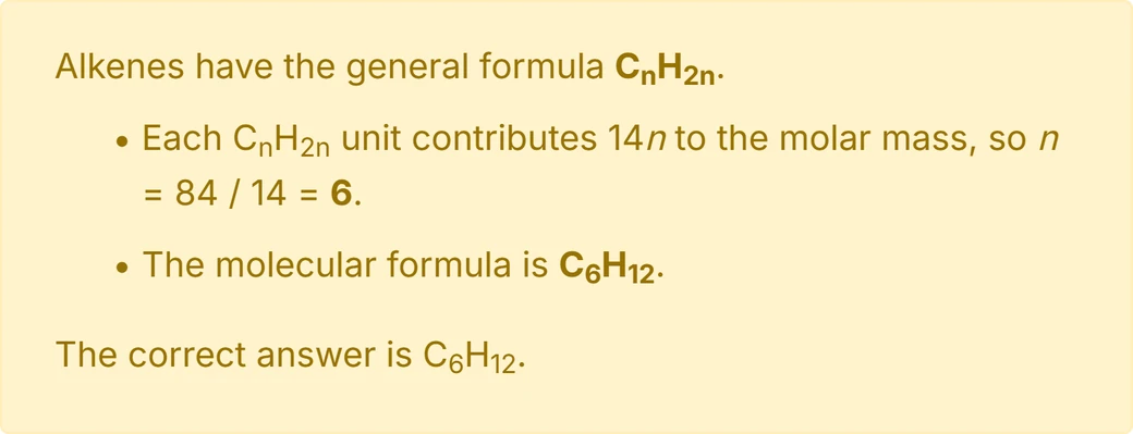 The worked answer shown after marking